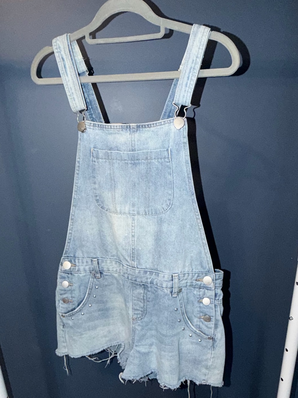 Cotton On Light Blue Denim Short Overalls